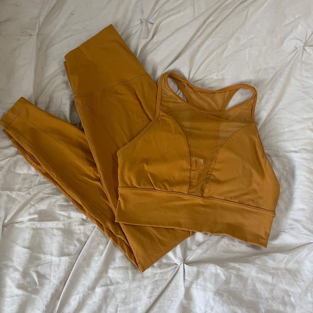 PopFlex Active Stellar Crop Bra and Lumen Mesh Legging